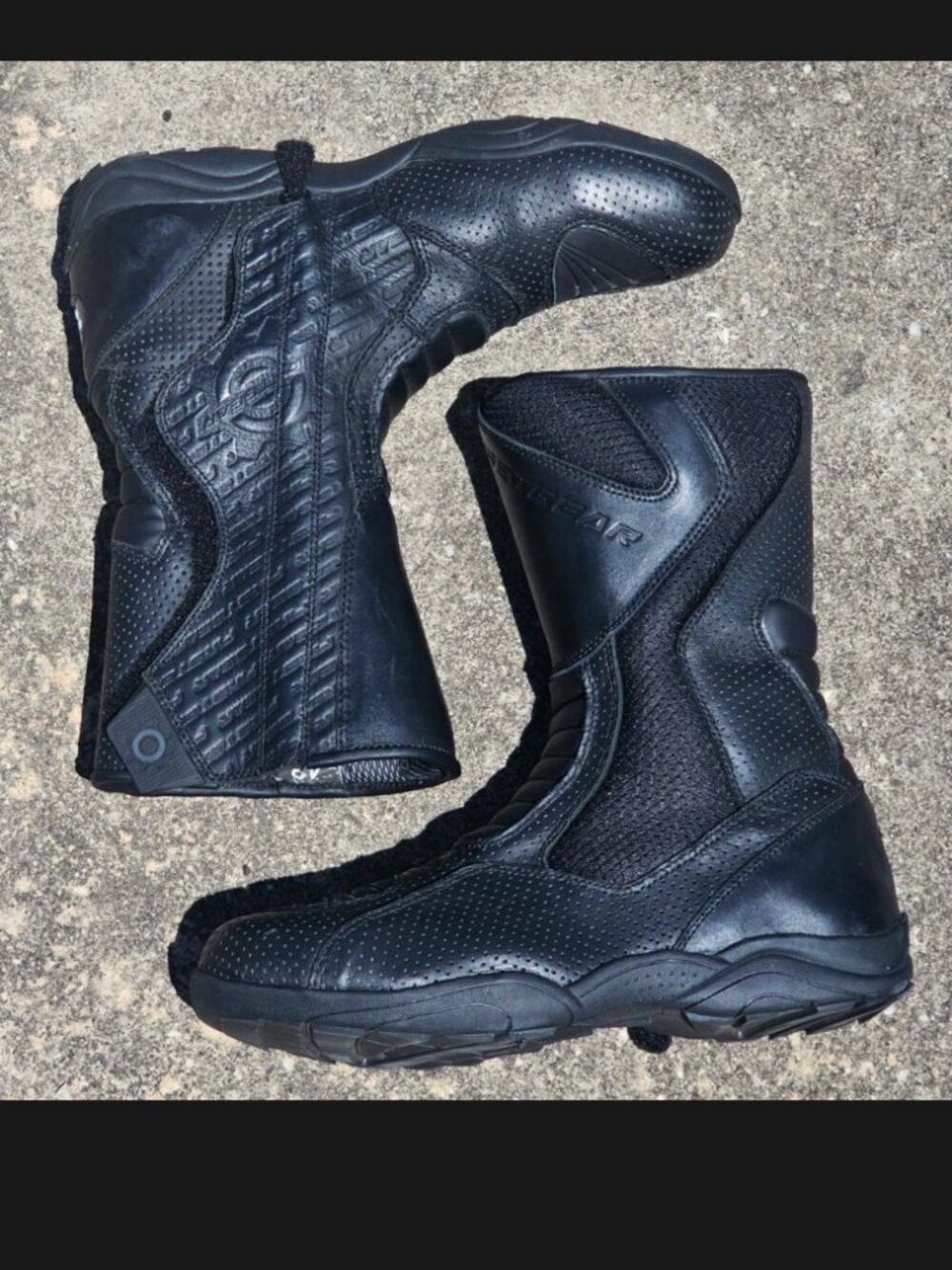 First Gear Hipora Leather Motorcycle Boots Breathable Waterproof Mens 43 US 10